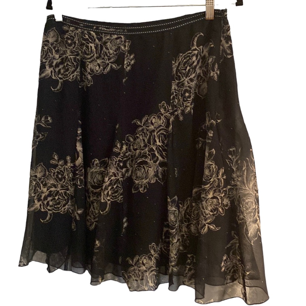 Lapis silk skirt size large